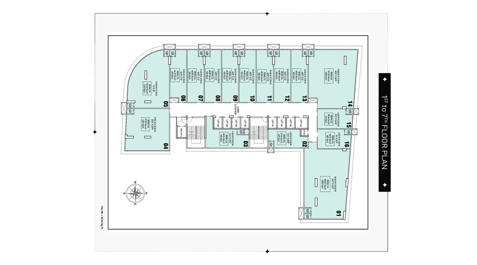 Labdhi-Codename-BKC-South-Typical-Floor-Plan-1st-to-7th-Floor